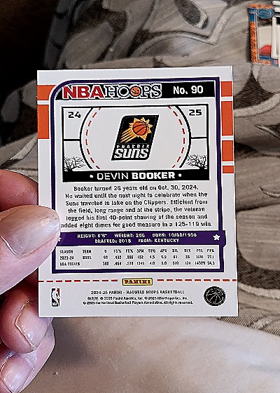 2024-25 Panini Haunted Hoops #90 Devin Booker — back