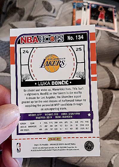 2024-25 Panini NBA Hoops #134 Luka Dončić — back