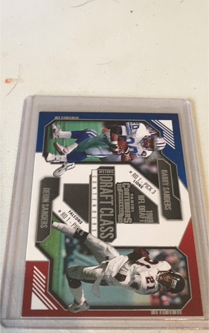 2024 Panini Contenders Historic Draft Class #11 Barry Sanders & Deion Sanders — front