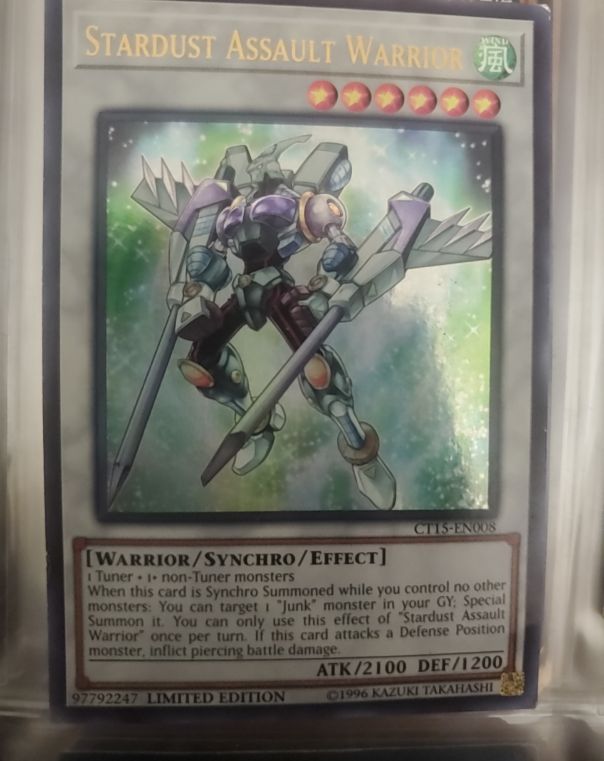 2018 Yu-Gi-Oh! CT15-EN008 Stardust Assault Warrior — front
