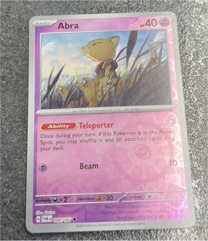 2024 Pokémon Twilight Masquerade #080 Abra — front