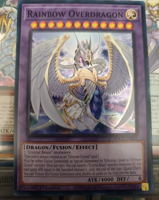 2011 Yugioh SDCB-EN043 Rainbow Overdragon — front