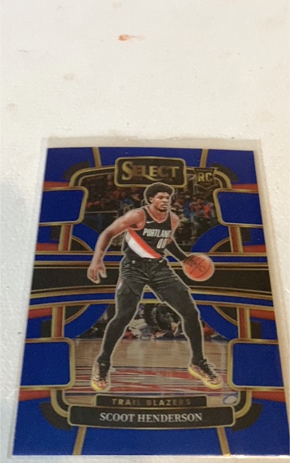 2023-24 Panini Select Concourse Blue #77 Scoot Henderson — front