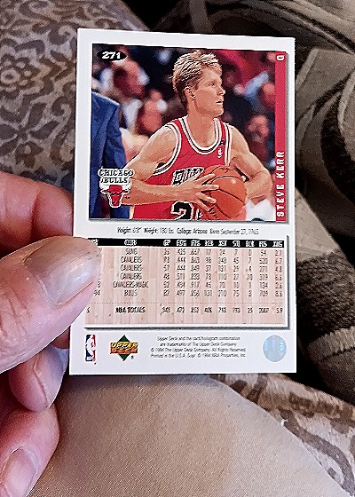 1994 Upper Deck Collector's Choice #271 Steve Kerr — back