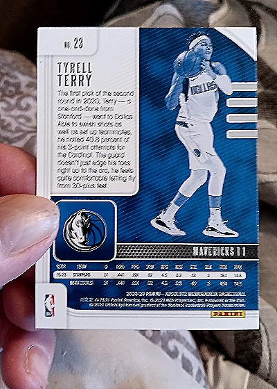 2020-21 Panini Absolute #23 Tyrell Terry — back