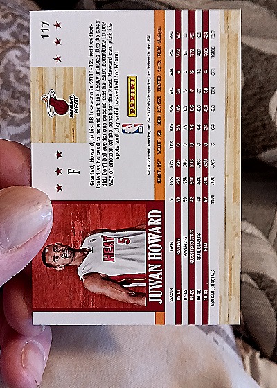 2011-12 Panini NBA Hoops #117 Juwan Howard — back