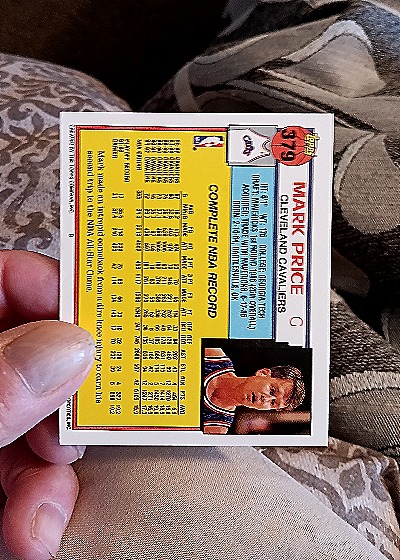 1992-93 Topps #379 Mark Price — back