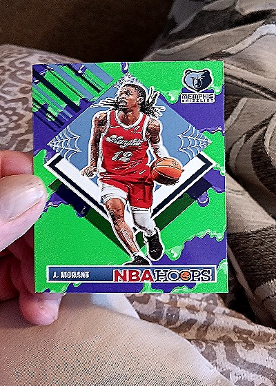 2024-25 Panini Haunted Hoops #286 Ja Morant Tribute Green Slime Parallel — front
