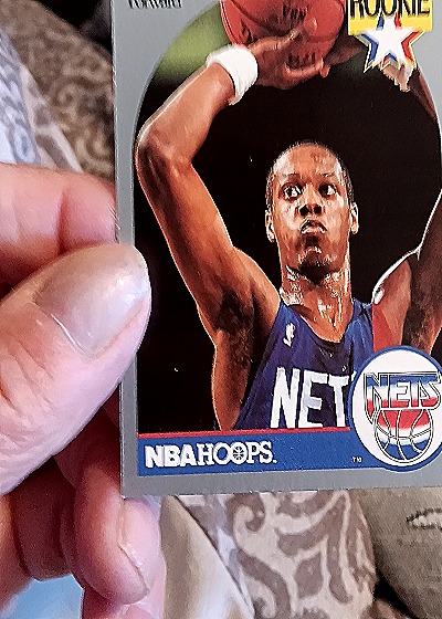 1990-91 NBA Hoops #196 Derrick Gervin — front