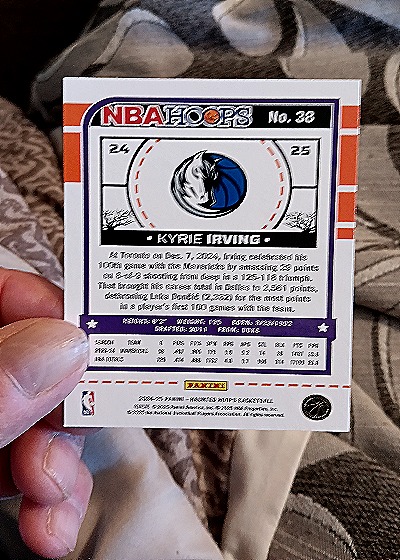 2024-25 Panini NBA Hoops #38 Kyrie Irving — back