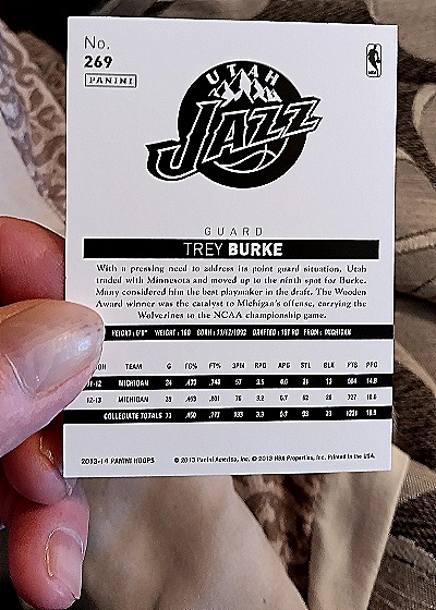 2013-14 Panini NBA Hoops #269 Trey Burke — back