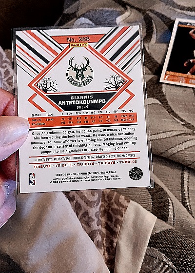 2024-25 Panini Haunted Hoops #288 Giannis Antetokounmpo — back