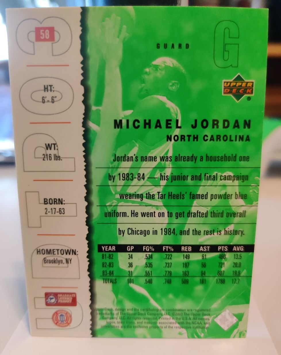 2003-04 Upper Deck UD Top Prospects #58 Michael Jordan — front