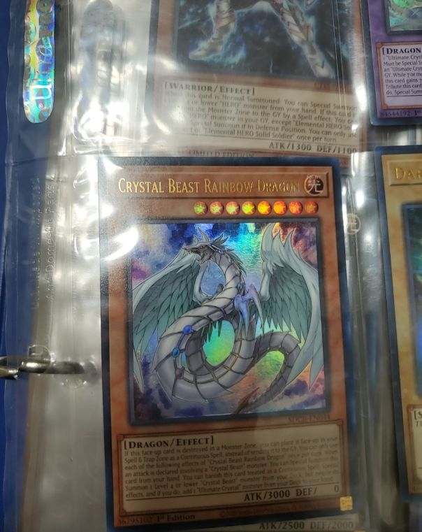 2007 Yu-Gi-Oh! GLAS-EN081 Crystal Beast Rainbow Dragon — front