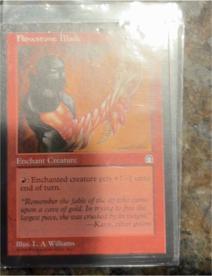 1998 Magic: The Gathering Flowstone Blade — front