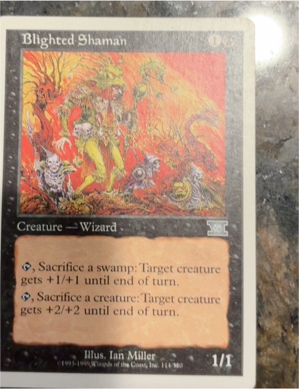 1999 Magic: The Gathering 6th Edition #114 Blighted Shaman — front