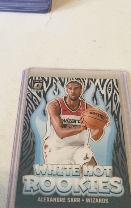 2024-25 Panini Donruss Optic #14 Alexandre Sarr White Hot Rookies — front