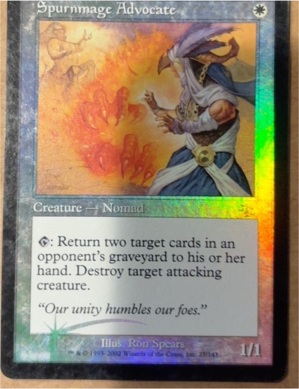 2002 Magic: The Gathering Judgment #27 Spurnmage Advocate — front