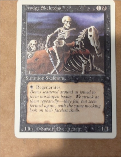 1995 Magic The Gathering 4th Edition #133 Drudge Skeletons — front