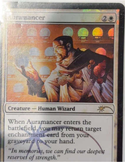 Auramancer WPN Promo Foil Magic The Gathering — front