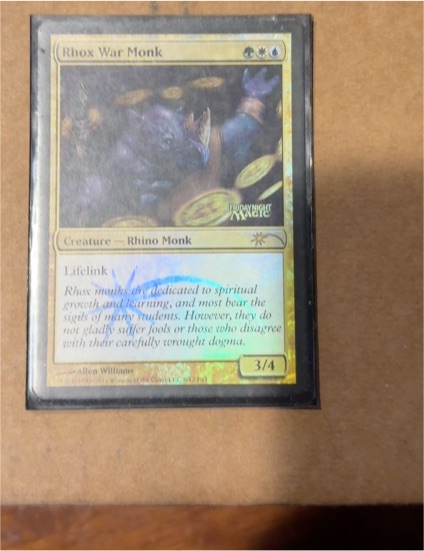 Rhox War Monk Magic: The Gathering — front