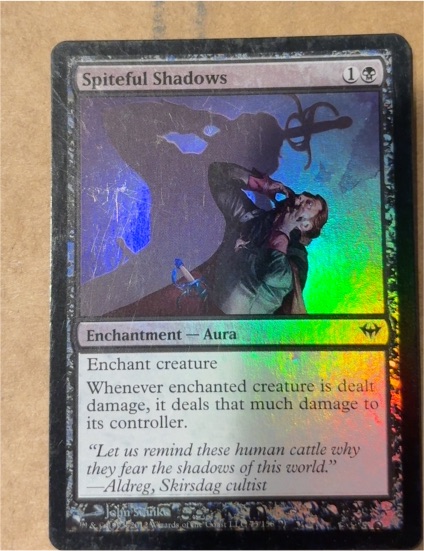 2012 Magic: The Gathering #75 Spiteful Shadows — front
