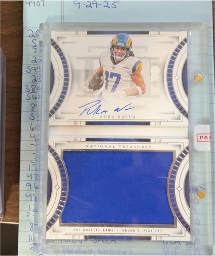 2023 Panini National Treasures Rookie Jumbo Booklet #RJB-PN Puka Nacua — front