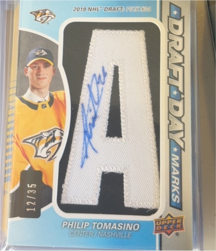 2021-22 Upper Deck SP Game Used Draft Day Marks #DDM-PT Philip Tomasino — front