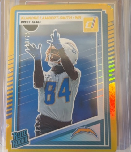2025 Panini Donruss #367 Keandre Lambert-Smith Rated Rookie Red Press Proof — front