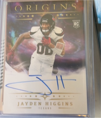 2025 Panini Origins #RA-JHI Jayden Higgins — front