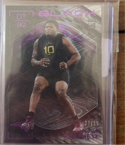 2025 Panini Black #92 Joshua Farmer — front