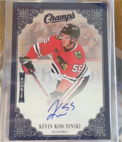 2023-24 Upper Deck Clear Cut Champ's Rookie #C-KK Kevin Korchinski — front