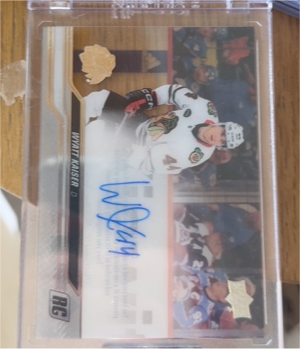 2023-24 Upper Deck Clear Cut #CC-WK Wyatt Kaiser Rookie Auto — front
