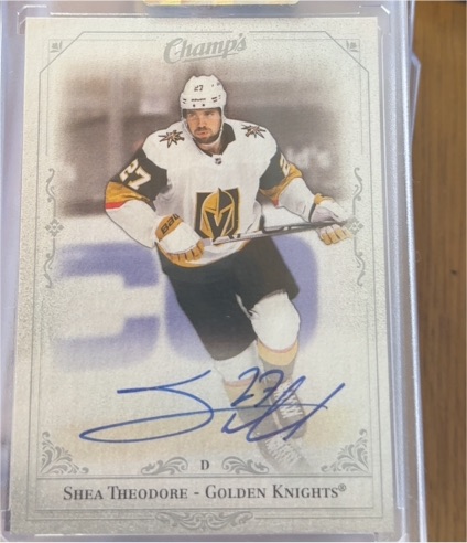 2020-21 Upper Deck Clear Cut Champs #C-ST Shea Theodore — front