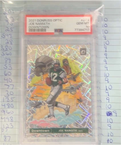 2021 Donruss Optic #DT1 Joe Namath Downtown — front