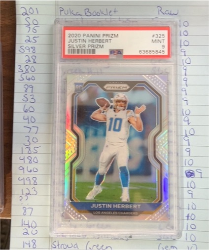 2020 Panini Prizm #325 Justin Herbert — front