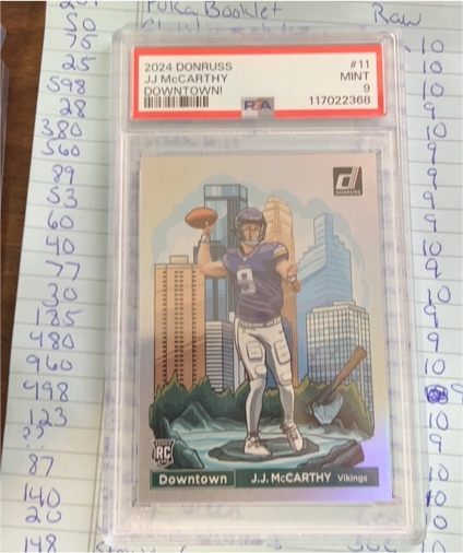 2024 Donruss Downtown #11 J.J. McCarthy — front