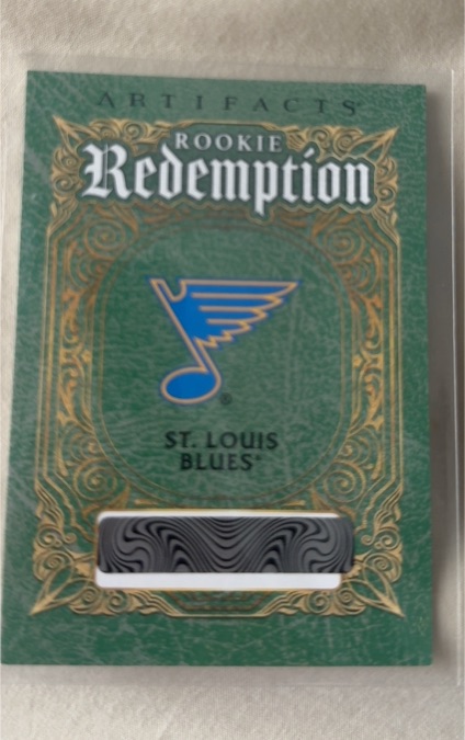 2025-26 Upper Deck Artifacts #RED-225 St. Louis Blues Rookie Redemption — front