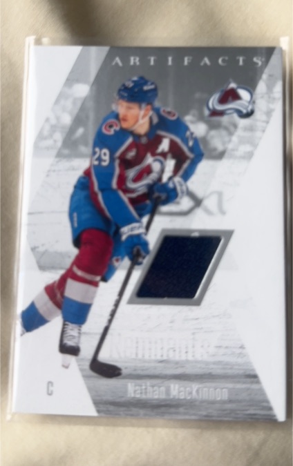 2025-26 Upper Deck Artifacts #NR-22 Nathan MacKinnon NHL Remnants — front