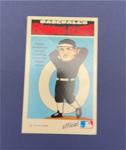 1972 Fleer Baseball's Famous Feats #3 Christy Mathewson — front