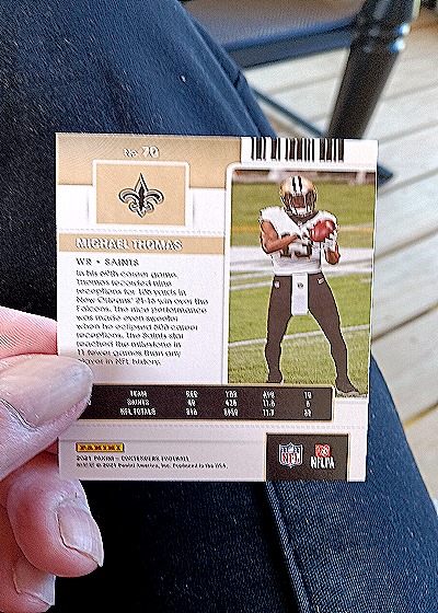 2021 Panini Contenders Football #70 Michael Thomas — back