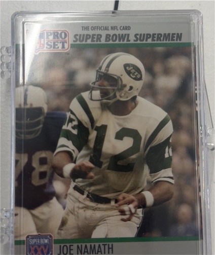 1990-91 Pro Set Super Bowl XXV Silver Anniversary #34 Joe Namath — front