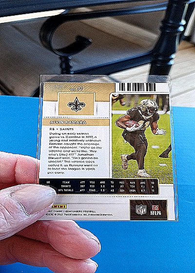 2021 Panini Contenders #71 Alvin Kamara — back