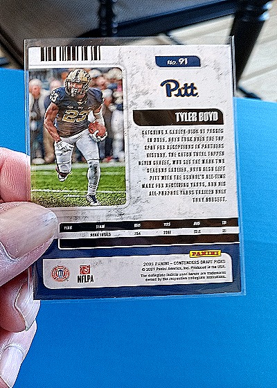 2021 Panini Contenders Draft Picks #91 Tyler Boyd — back