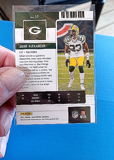 2021 Panini Contenders #37 Jaire Alexander — back