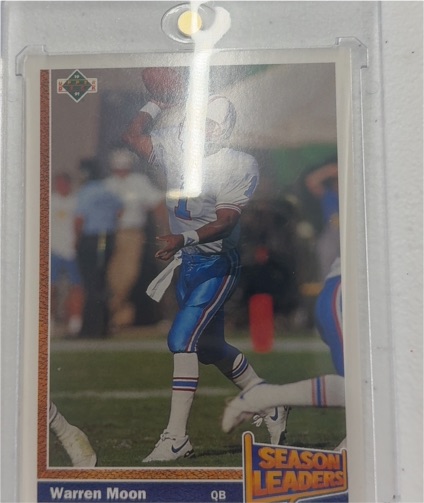 1991 Upper Deck #403 Warren Moon Season Leaders — front