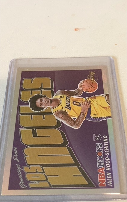 2023-24 Panini NBA Hoops #6 Jalen Hood-Schifino Rookie Greetings — front