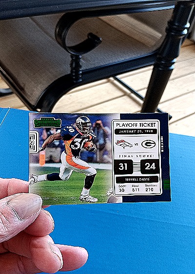 2021 Panini Contenders Playoff Ticket #PLT-TDA Terrell Davis — front