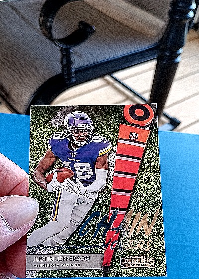 2021 Panini Contenders Chain Movers #CM-JJE Justin Jefferson — front