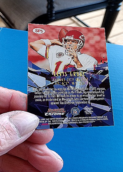 2000 Bowman Chrome Shattering Performers #SP5 Elvis Grbac — back